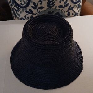 Chic Navy Woven Hat